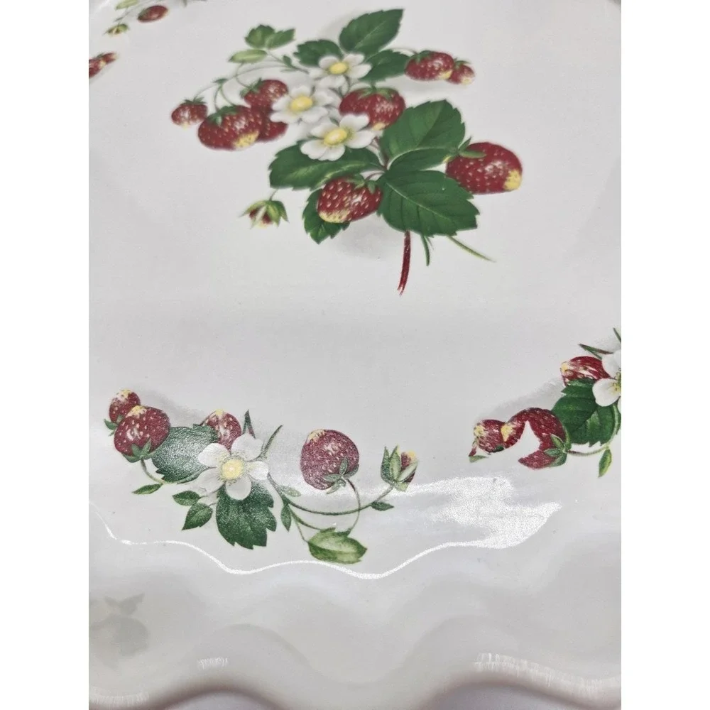 Portmeirion Strawberry Scalloped Baking Dish Large 12